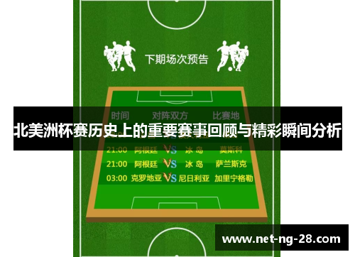 北美洲杯赛历史上的重要赛事回顾与精彩瞬间分析