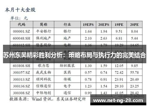 苏州东吴精彩胜利分析：策略布局与执行力的完美结合