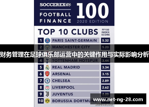 财务管理在足球俱乐部运营中的关键作用与实际影响分析 财务管理在足球俱乐部运营中的关键作用与实际影响分析